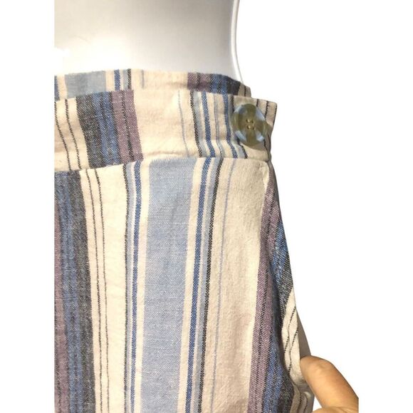 Definitions by d jeans Lagenlook Boho Striped Linen Blend Pant size L - Picture 3 of 12